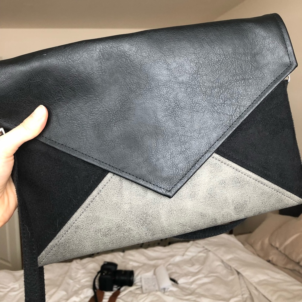 🔴SOLD🔴 Suede + Leather Clutch Bag
